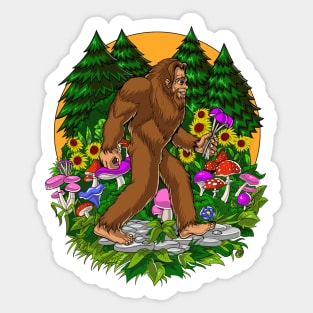 Magic Mushrooms Bigfoot Sticker